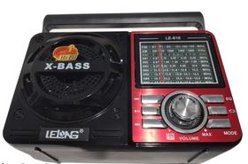 Rádio portátil analógico com bateria recarregável USB