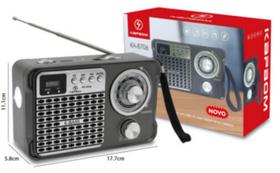 Rádio Portátil Antigo Bluetooth AM/FM/SW Com Lanterna Led e Relógio - +BR