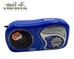 Rádio Portatil Azul com Am/fm/tv e Relógio Le-603