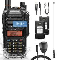 Rádio portátil BAOFENG UV-9G GMRS à prova d'água IP67 com baterias