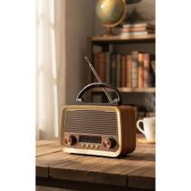 Radio Portátil Bluetooth AM/FM Bivolt MP3 USB Recarregável
