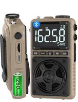 Rádio portátil Bluetooth AM FM de ondas curtas Jazmm Brown