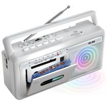 Rádio portátil boombox KLIM com toca-fitas, Bluetooth, USB e AM/FM Rádio portátil boombox KLIM com toca-fitas, Bluetooth, USB e AM/FM