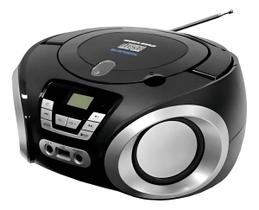 Rádio Portátil BoomBox Toca CD Bluetooth FM MP3 USB AUX 110/220 Volts