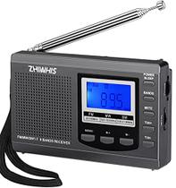 Rádio portátil c/ sintonizador digital p/ ondas curtas + relógio c/ temporizador e bateria - ZHIWHIS