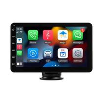 Rádio Portátil De 7 Polegadas Com Carplay Sem Fio E Android Auto, Tela Touch IPS, AUX, USB,