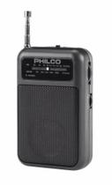 Rádio Portátil de bolso Philco PHR1000-BK - AM/FM - AUX - Preto
