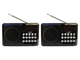 Rádio Portátil Digital Wireless Usb Antena Bluetooth Preto