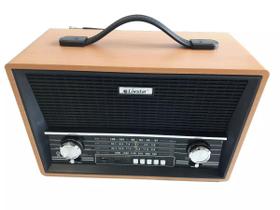 Rádio Portátil estilo retrô/Vintage Bluetooth Mp3 Aux Bivolt - Livstar