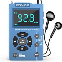 Rádio Portátil FM/AM Greadio com MP3 Player e Tela LCD