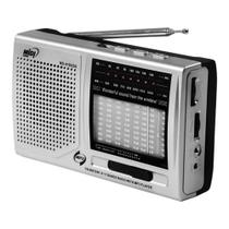 Rádio Portátil FM/MW/SW 1-9 MIDI MD-410USB 0,5 watts para Pilha - Prata/Preto