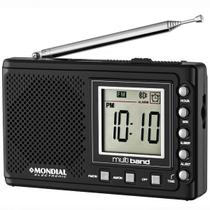 Radio Portatil FM/MW/SW Mondial Multi Band II RP-04 A Pilha - Preto