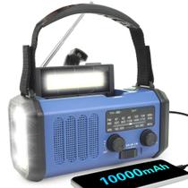 Rádio Portátil Gustermmy 10000mAh - Solar e Manivela - AM/FM