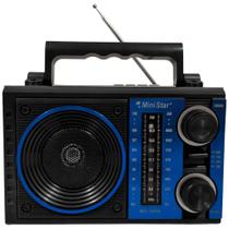 Rádio Portátil LivStar CNN-2844RU AM FM USB Recarregável Azul