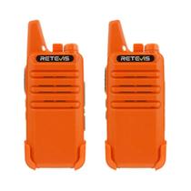 Rádio Portátil Mini Laranja RETEVIS RT622 RT22 PMR 446 Walkie-Talkie Com PTT Para Caça E Café