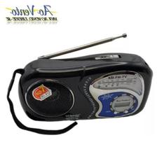 Rádio Portatil Preto de Bolso com Am/fm/tv e Relógio Le-603