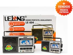 Rádio Portátil Recarregável Analógico Multibanda FM AM Com USB SD TF Antena Extensível