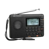 Rádio Portátil Recarregável FM AM SW Com Gravador USB E Alto-falante Para Idosos RETEKESS V115