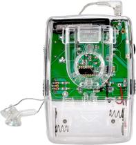 Rádio portátil Retekess TR624 AM FM transparente com fone de ouvido