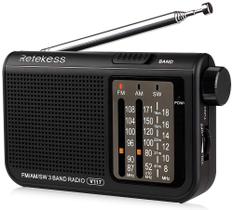 Rádio portátil Retekess V117 AM FM Shortwave para idosos