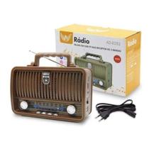 Rádio Portátil Retro Bluetooth 5W AD-8282 Altomex