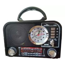 Rádio Portátil Retrô Bluetooth AM/FM com Aux, USB, Pendrive - Vermelho (Bivolt) D-F8 Grasep