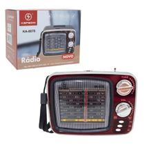 Rádio Portátil Retro Bluetooth Am/Fm Ka-8078 Kap Novo - Kapbom