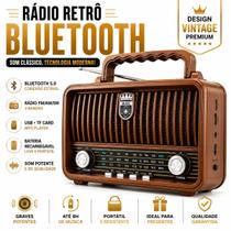 Rádio Portátil Retrô Bluetooth AM FM USB SD Cartão TF Bateria Recarregável Som Potente Vintage Estilo Antigo Rádio FM Rádio Portátil Retrô Bluetooth AM FM USB SD Cartão TF Bateria Recarregável Som Potente Vintage Estilo Antigo Rádio FM