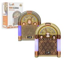 Rádio Portátil Retro Junkbox FM/AM Bluetooth 5W MP3 Entrada Pendrive e Cartão SD