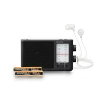 Rádio Portátil Sony ICF506 com Fones de Ouvido Intra-auriculares com Fio Rádio Portátil Sony ICF506 com Fones de Ouvido Intra-auriculares com Fio