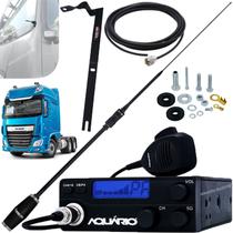 Rádio Px 40 Canais Antena Argentina Viúva Negra Black Cabo 5,5m Daf Xf