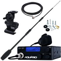 Rádio Px 40 Canais Antena Black Argentina Cabo 5,5m Suporte Porta Malas Capô