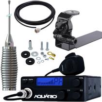 Radio Px 40 Canais Antena Cromada Inox Force 2,70m Suporte Adaptável Cabo 5,5m Parafusos