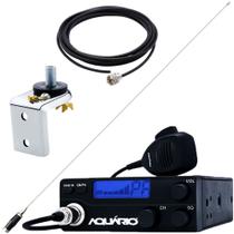 Radio Px 40 Canais Antena Inox 1,40m Cabo 5,5m Suporte L Universal Parafusos Fixação