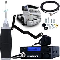 Radio Px 40 Canais Antena Inox 2,70m Cabo 5,5m Vw Worker Titan Motorista Parafusos