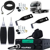 Rádio Px 40 Canais Rp-40 Antena Inox 2,70 metros Cabo 5,5 metros Suportes Mercedes Benz Atego