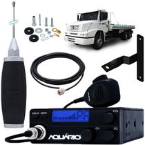 Radio Px 40 Canais Rp-40 Antena Marinox 2,70m Cabo 5,5m Suporte Mb Mercedes Benz Bicudo Lado Motorista Parafusos Anti-Furto