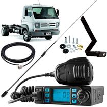 Rádio Px 80 Canais Antena Argentina Black Cabo 5,5m Suporte Dianteiro Carona Vw Delivery Parafusos