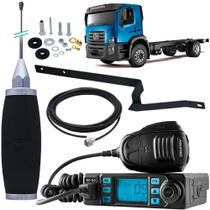 Rádio Px 80 Canais Antena Inox 2,70m Suporte Traseiro Motorista Constellation Cabo 5,5m Parafusos