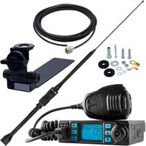 Rádio Px 80 Canais Mini Argentina Black 1,07m Suporte Adaptável Caminhonete Rádio Px 80 Canais Mini Argentina Black 1,07m Suporte Adaptável Caminhonete