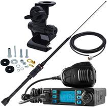 Rádio Px 80 Canais Mini Argentina Black Cabo 5,5m Porta Malas Capu Parafusos