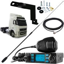 Rádio Px 80 Canais RP-50 Antena Argentina Black Cabo 5,5m Suporte Motorista Dianteiro Volvo Fh Rádio Px 80 Canais RP-50 Antena Argentina Black Cabo 5,5m Suporte Motorista Dianteiro Volvo Fh