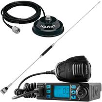 Radio Px 80 Canais RP-50 Antena Bobinada 67cm Suporte Magnético Cabo 4 metros