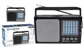 Rádio recarregável am, fm, bt, mp3 recarregável ministar, ms360br