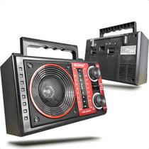 Rádio Recarregável Portátil Am Fm Usb Sd Cnn 2844ru Vermelho 5W