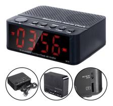 Radio Relógio Alarme Bluetooth Led Bat Recarregável Idoso Fm LE-674