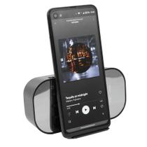 Rádio Relógio Bluetooth Mp3 Micro Sd Auxiliar 5w Rms Recarregável com Suporte para Smartphone