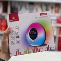 Radio Relógio Caixa de Som Bluetooth Com Despertador Multi Cores Power Bank pendrive micro sd lindo som super bass limpo e com excelente qualidade Radio Relógio Caixa de Som Bluetooth Com Despertador Multi Cores Power Bank pendrive micro sd lindo som super bass limpo e com excelente qualidade