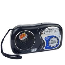 Rádio relógio de bolso 3w com cordão am / fm / tv ss-2019a