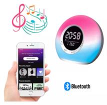Rádio Relógio Despertador Caixa Som Bluetooth Luz Rgb Cor Branco Voltagem 110v/220v - mbr